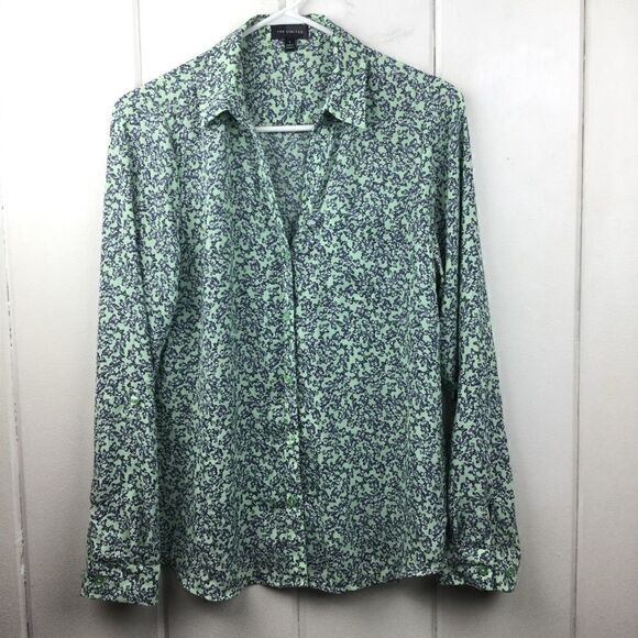The Limited Mint Green Butterfly Print Top, Button down, Size Small - Picture 1 of 15